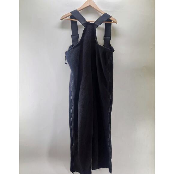 Polartec Fleece Bib Overalls Cold Weather Unisex Size Large Black Snow Gear Ski - Picture 6 of 11